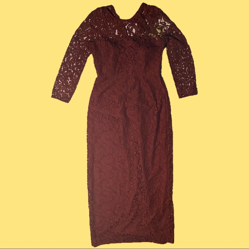Woman’s round neck 3/4 sleeve dress brand: J.Crew color: Red size: 8